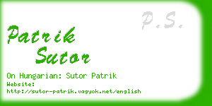 patrik sutor business card